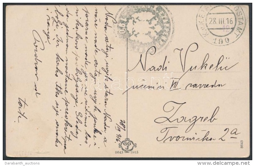 1916 Tábori Posta Képeslap / Field Postcard 'EP 190' - Altri & Non Classificati