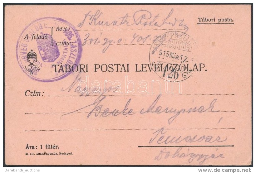 1915 Tábori Posta LevelezÅ‘lap / Field Postcard '391. HONVÉD GYALOG EZRED 405.... - Andere & Zonder Classificatie