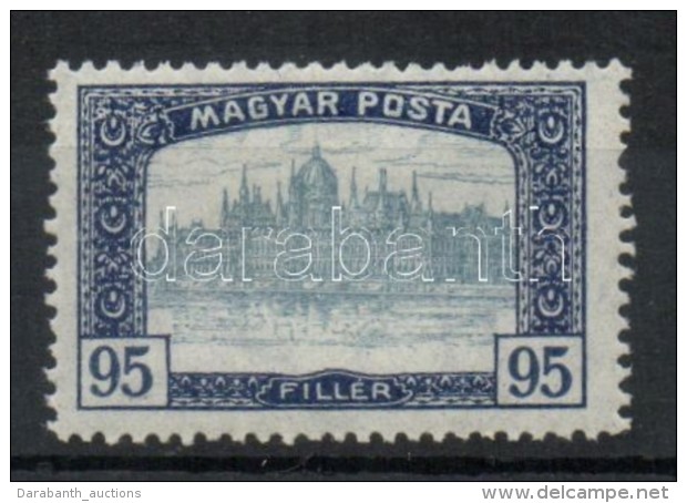 ** 1919 Magyar Posta 95f ErÅ‘sen Felfelé Tolódott Középrésszel - Andere & Zonder Classificatie