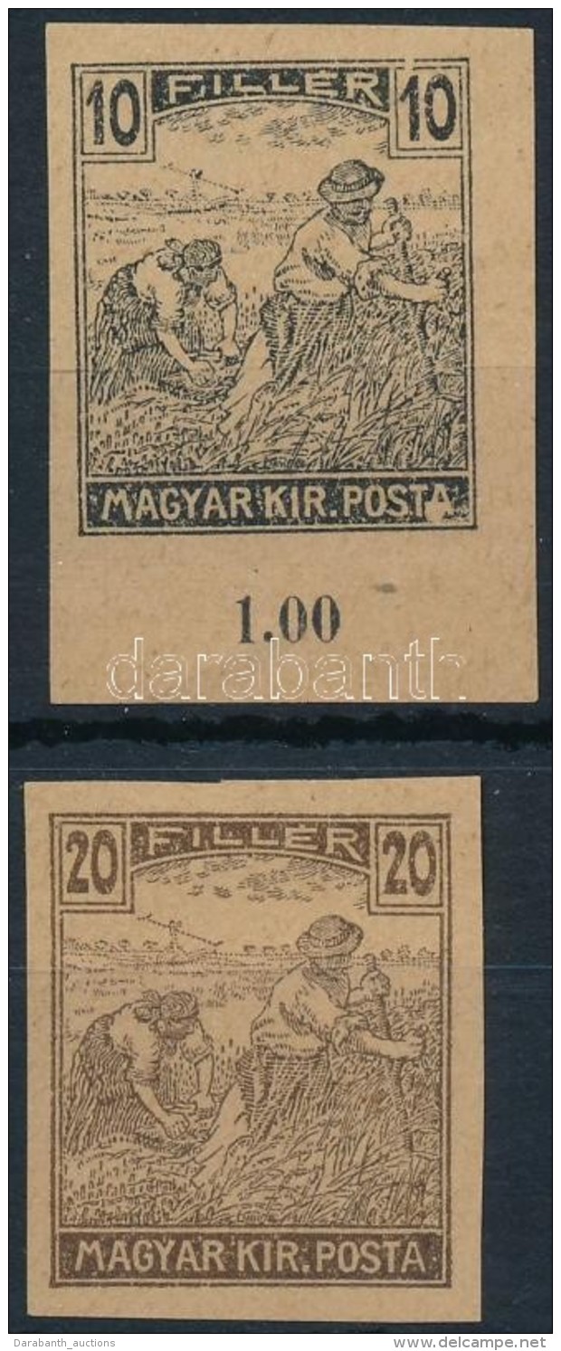 1916 Arató 10f + 20f Próbanyomat - Altri & Non Classificati