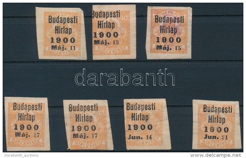 (*) 1900 Budapesti Hírlap 7 Db ElÅ‘értéktelenítéses Hírlapbélyeg 6... - Andere & Zonder Classificatie