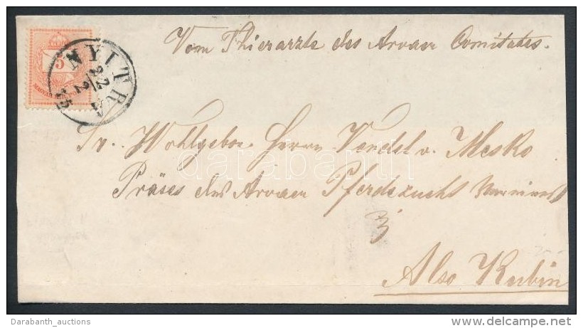 1875 Levél 5kr I-es Típus Bérmentesítéssel 'NYITRA' - Alsó-Kubin (a... - Sonstige & Ohne Zuordnung