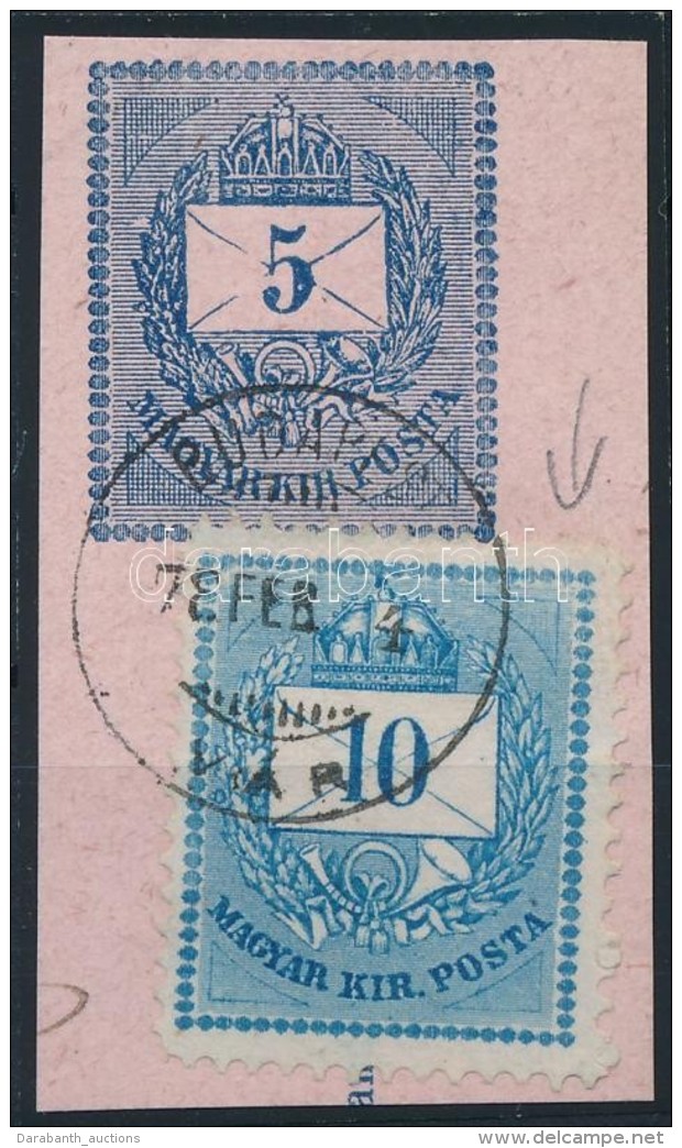 1878 5kr Postautalvány Kivágás 10kr Bélyeggel Vésetjavítással... - Andere & Zonder Classificatie