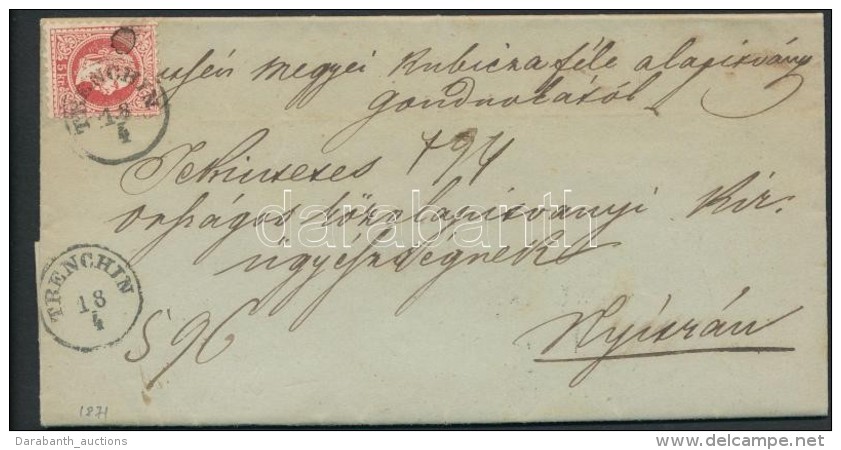 1871 5kr Levélen, Hátoldalán Levélbontáskor Ketté Vágott 2x5kr... - Altri & Non Classificati