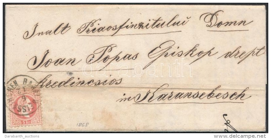 1868 5kr Levélen 'BANAT WEISSKIRCHEN' - 'TEMESVÁR' - Karánsebes - Altri & Non Classificati