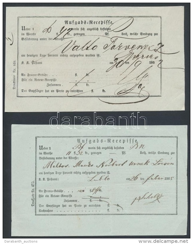 1862-1868 3 Db Felvidéki Feladó Vevény: LÅ‘cse, Lubló, Eperjes - Andere & Zonder Classificatie