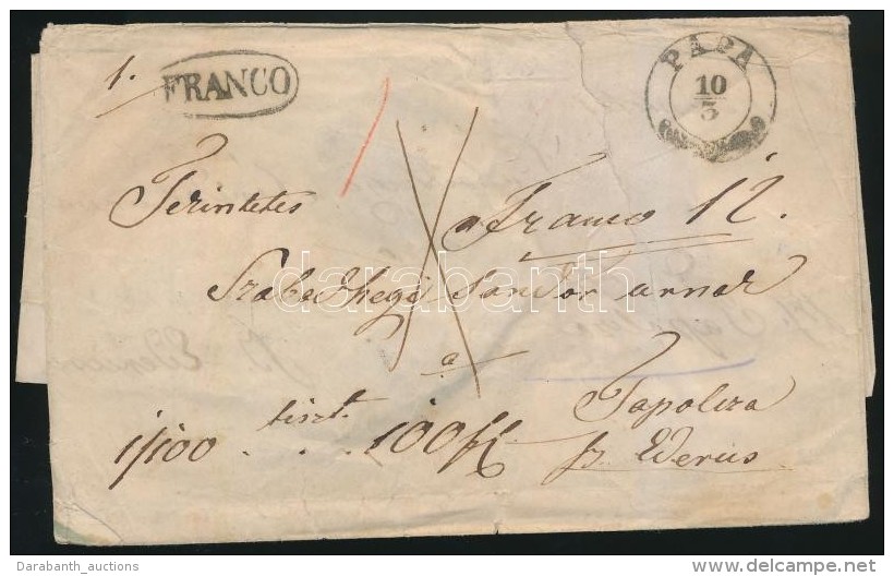 1850-1858 Franco 'PÁPA' - Tapolca - Andere & Zonder Classificatie
