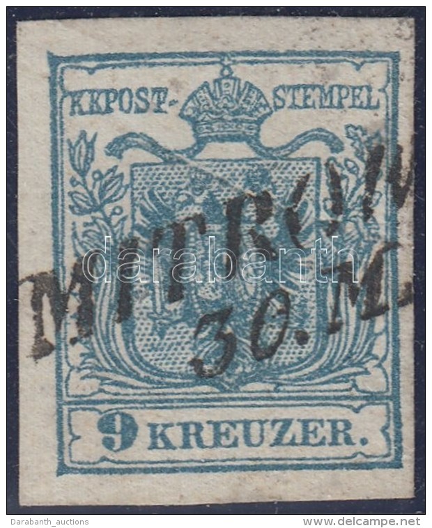 O 1850 9kr HP IIIa Jó / Szép Szélekkel, Papírránccal / With Paper Crease... - Andere & Zonder Classificatie