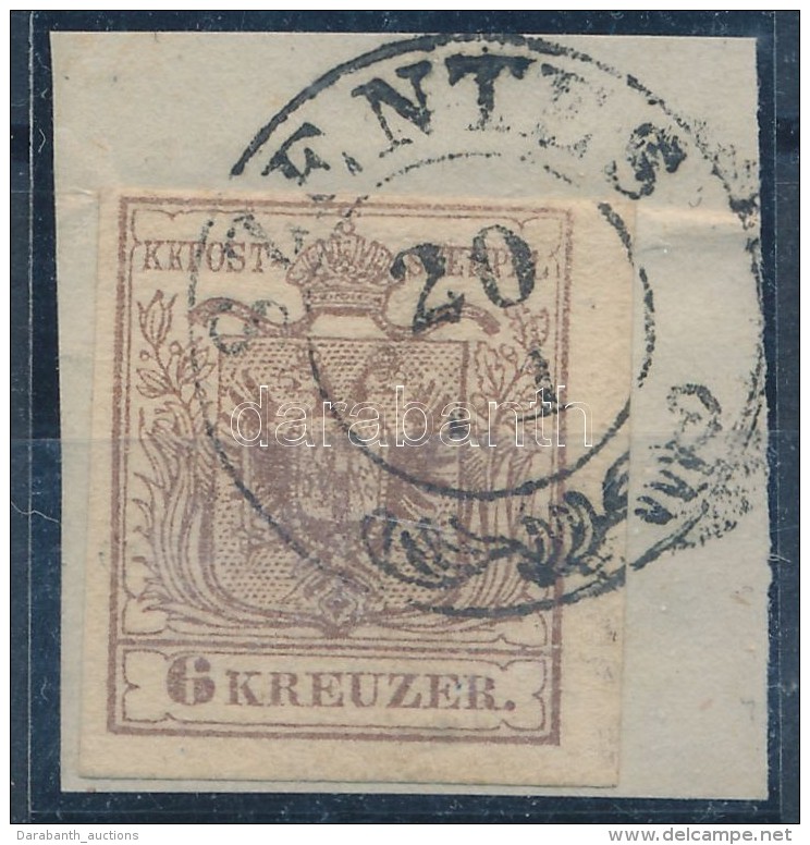 1850 6kr MP III. Teljes / Szép Szélekkel 'SZENTES' - Altri & Non Classificati