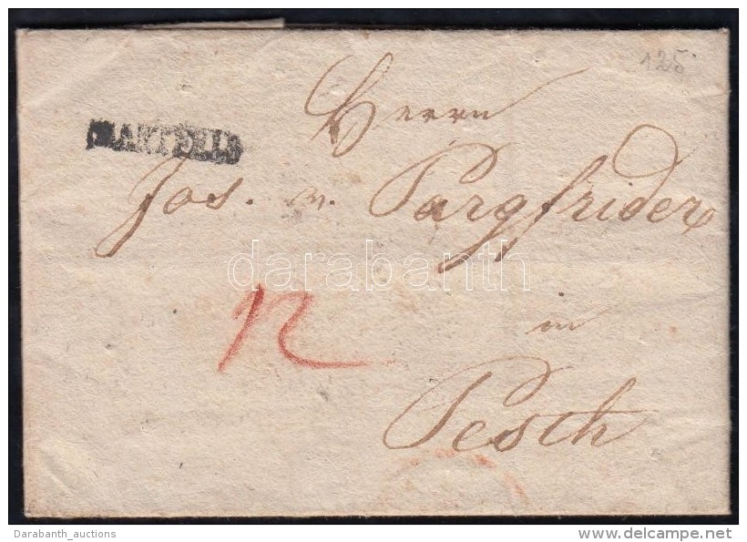 1831 Portós FertÅ‘tlenített Kolera Levél / Desinfected Cholera Cover With Postage Due ... - Andere & Zonder Classificatie