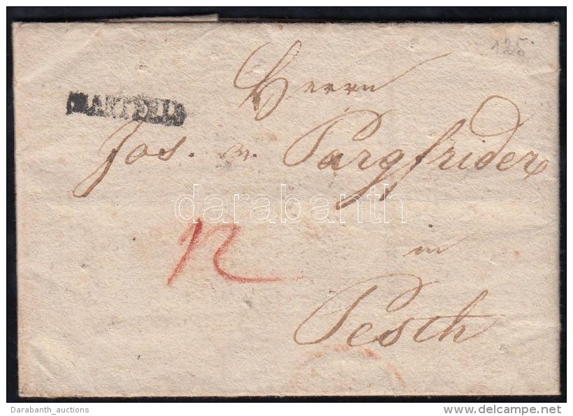 1831 Portós FertÅ‘tlenített Kolera Levél / Desinfected Cholera Cover With Postage Due ... - Other & Unclassified