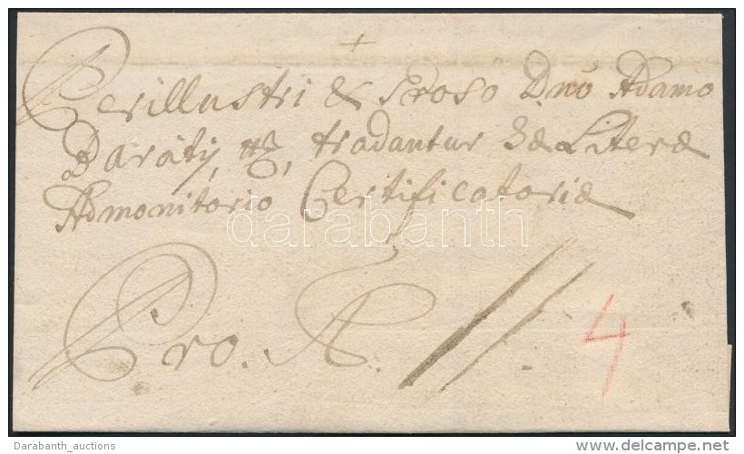 1762 Portós Levél Aradról / Unpaid Cover From Arad - Andere & Zonder Classificatie