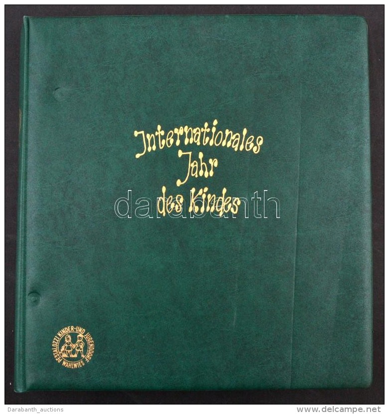 Lindner GyÅ±rÅ±s Borítóban 73 ElÅ‘renyomott Falcmentes Nemzetközi Gyermekév Albumlap - Andere & Zonder Classificatie