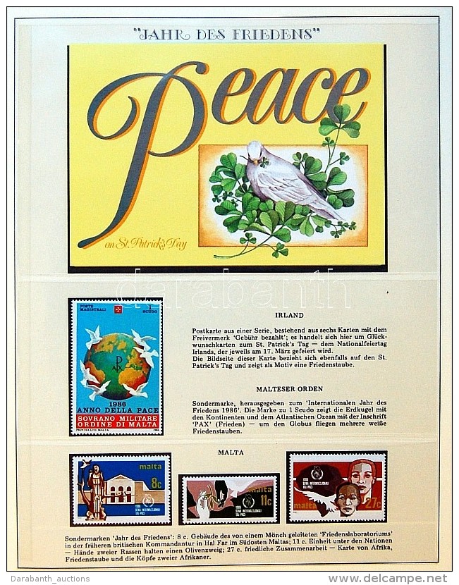 ** Nemzetközi Békeév 1986 Tartalmas Világ MotívumgyÅ±jtemény Sieger... - Andere & Zonder Classificatie