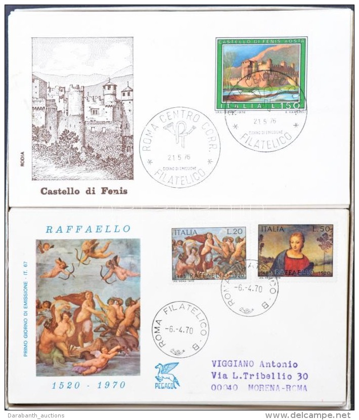 Olaszország 1970-1978 63 Db FDC Bonbonos Dobozban (Mi EUR 74,-) - Andere & Zonder Classificatie