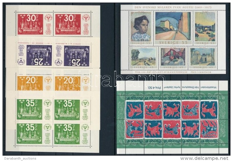 ** Svédország 1924-1969 6 Db Klf Kisív, 2 Db Stecklapon - Altri & Non Classificati