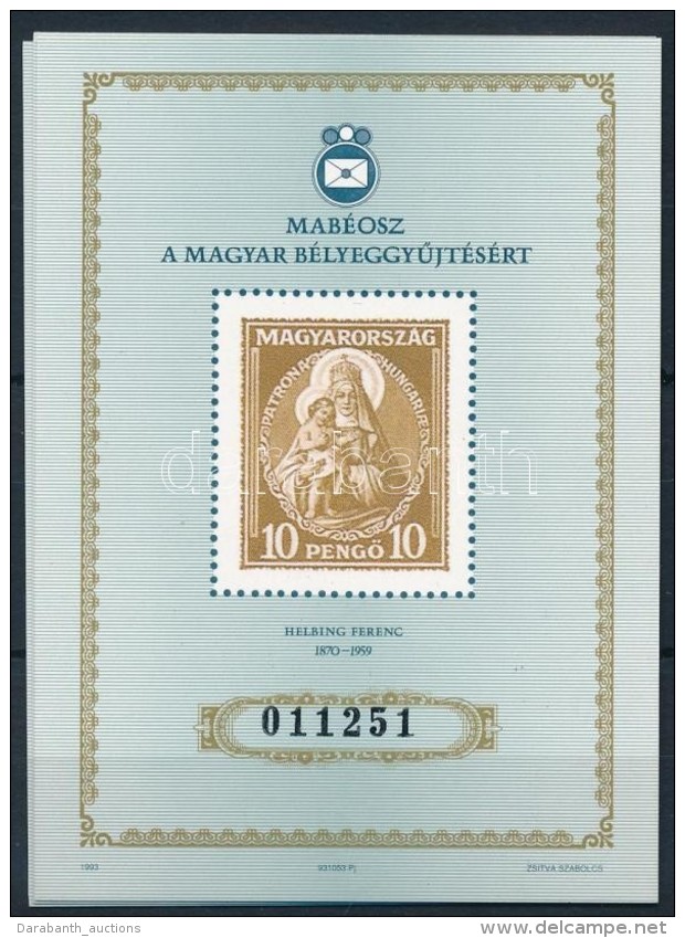 ** 1993/K7 4 Db Madonna Emlékív (20.000) - Altri & Non Classificati