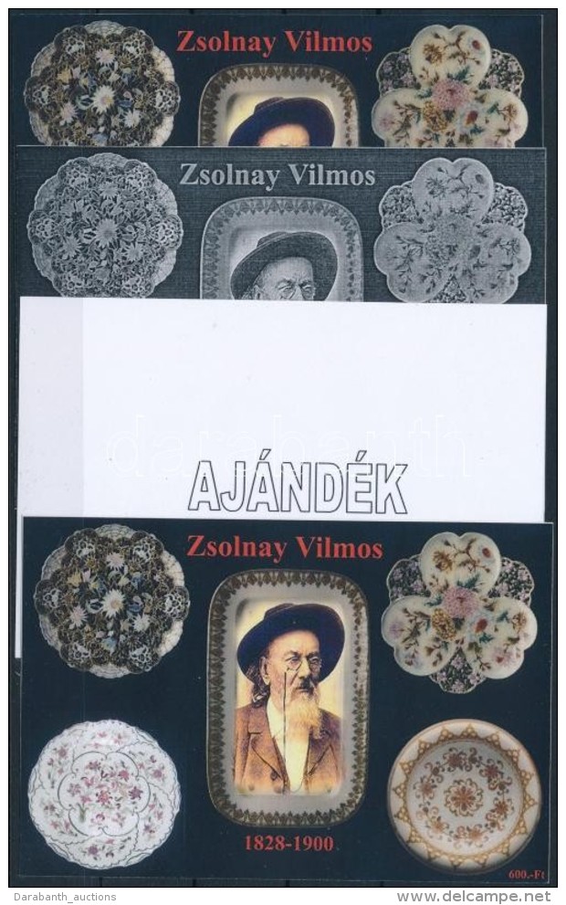 ** 2012/07 Zsolnay Vilmos 4 Db-os Emlékív Garnitúra (28.000) - Andere & Zonder Classificatie