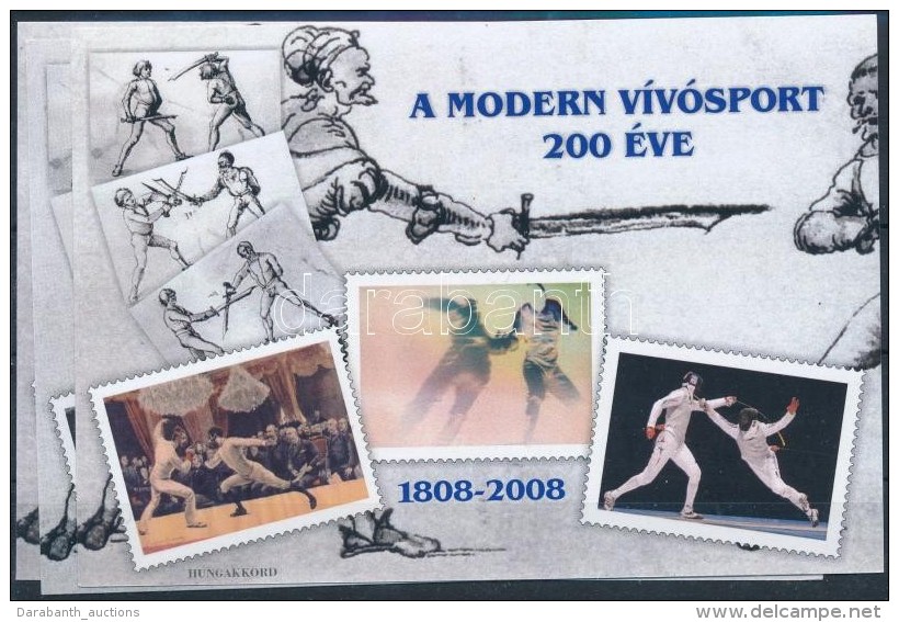 ** 2008 A Modern Magyar Vívósport 200 éve 3 Db-os Emlékív Garnitúra... - Sonstige & Ohne Zuordnung