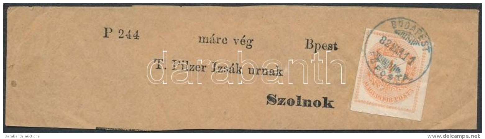 1881 Hírlapbélyeg Teljes Címszalagon Kék 'BUDAPEST / FÅPOSTA' Rendkívül... - Sonstige & Ohne Zuordnung