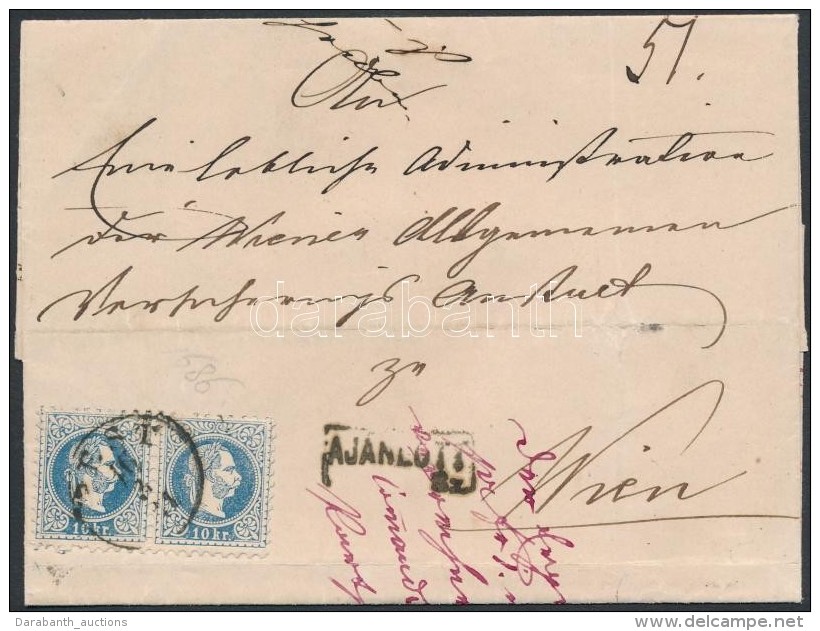 1871 Túlsúlyos Ajánlott Levél 10kr Pár Bérmentesítéssel... - Other & Unclassified