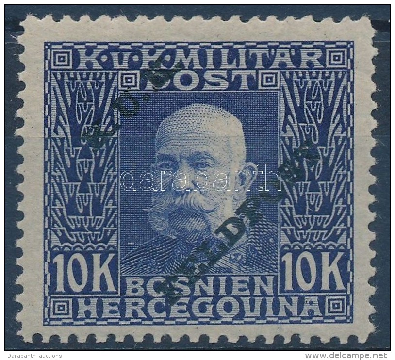 * Kuk Feldpost 1915 KisegítÅ‘ 10K (átlós Felülnyomás) (50.000) - Other & Unclassified