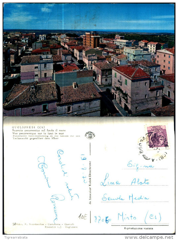 3309a)cartolina-guglionesi Prov.campobasso Scorcio Panoramico Sul Fondo Il Mare Ed.p.scardocchia - Campobasso