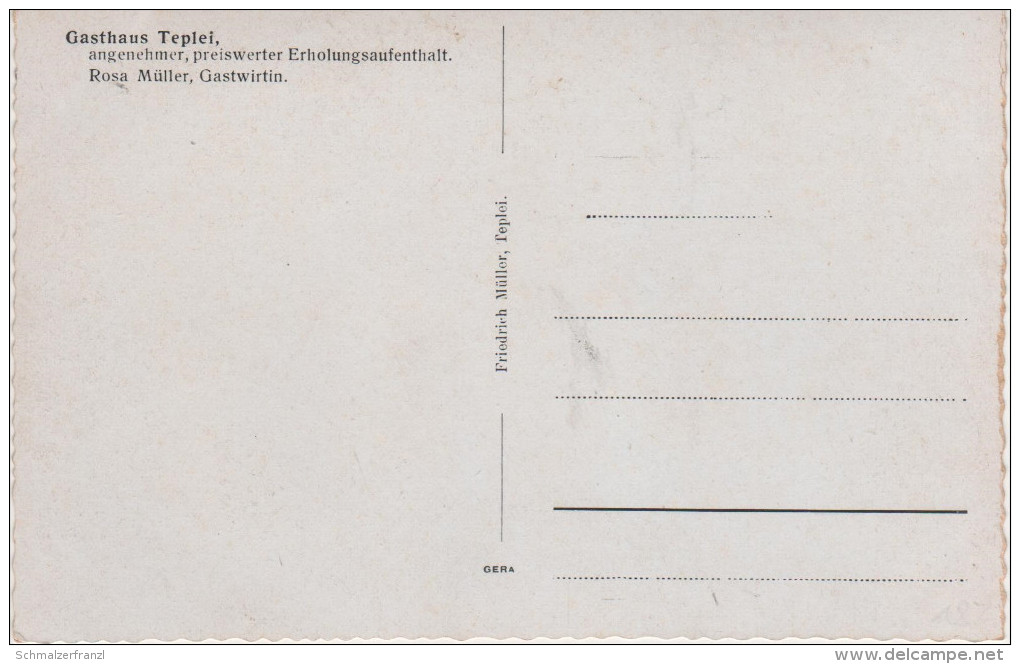 AK Gasthof Teplei Tepley Töplei Töpley Tepla A Trebnitz Trebenice Watislaw Lobositz Leitmeritz Außig Tepl Marienbad Eger - Sudeten