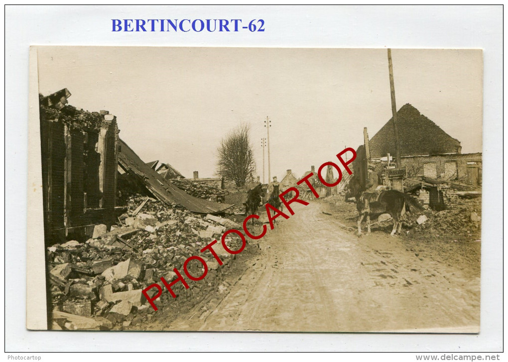 BERTINCOURT-CARTE PHOTO Allemande-Guerre 14-18-1 WK-France-62- - Bertincourt