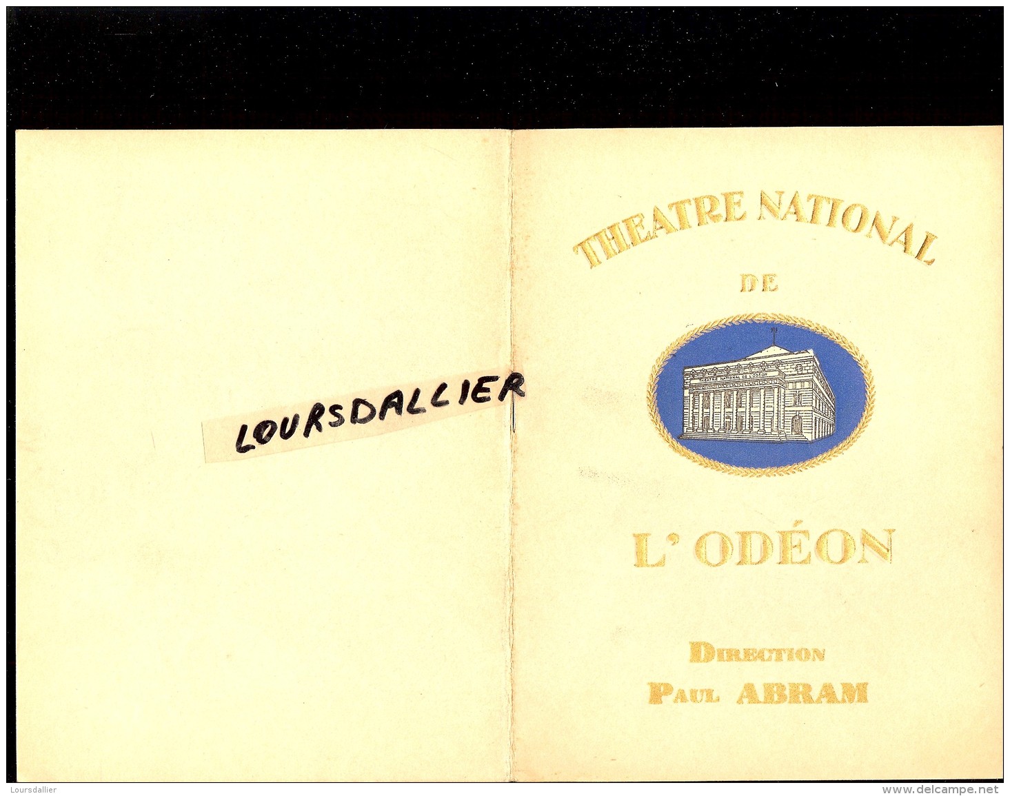 Programme Théâtre ODEON 1935 Ma Soeur Anne DUMAS  CHAMARAT FOURENS PASCAL PARZY BARRE PRESS PUB RENAULT - Programs