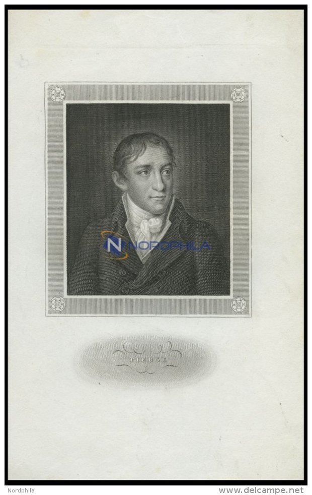 Tiedger, Poet, Stahlstich Um 1840 - Lithographies