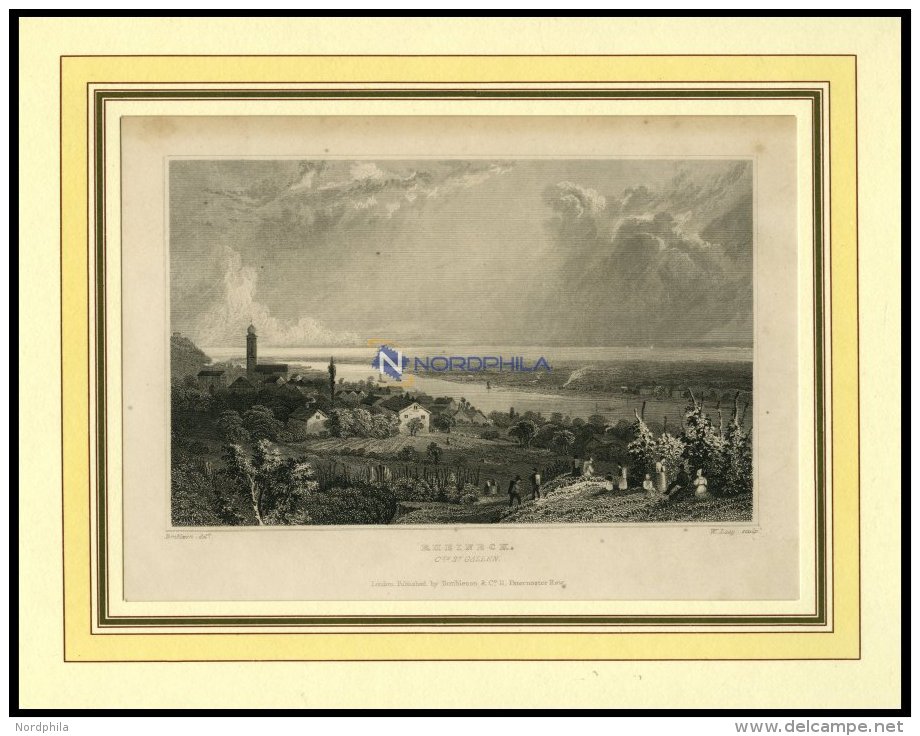 RHEINECK/KANTON ST. GALLEN, Gesamtansicht, Stahlstich Von Tombleson/Lacy Um 1840 - Lithographies