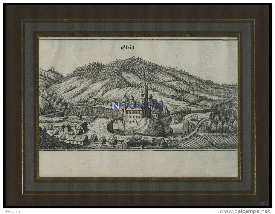 GLEISS, Gesamtansicht, Kupferstich Von Merian Um 1645 - Lithographies