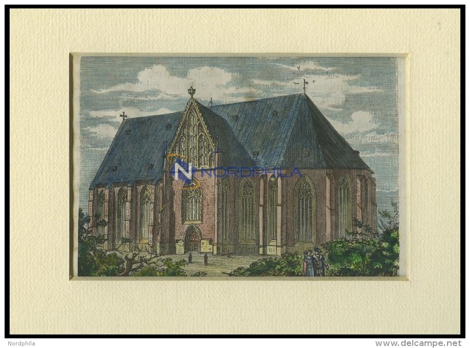 VERDEN: Der Dom, Kolorierter Holzstich Auf Vaterländische Geschichten Von Görges 1843/4 - Lithographies