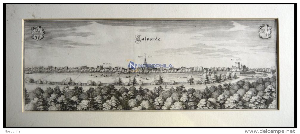 CALVÖRDE, Gesamtansicht, Kupferstich Von Merian Um 1645 - Lithographies