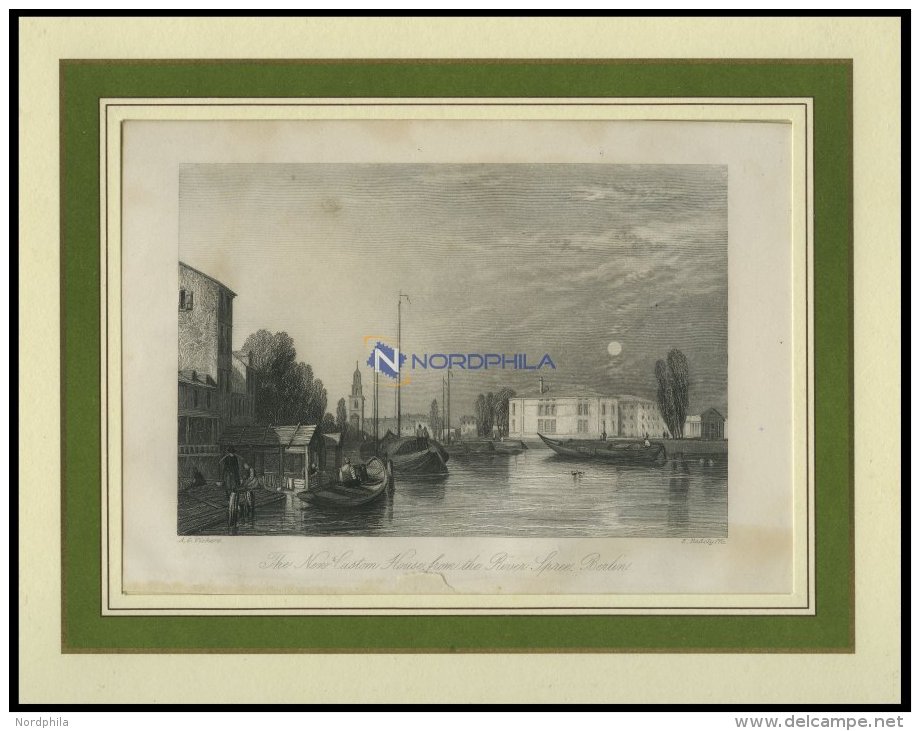 BERLIN: Das Neue Haus An Der Spree, Stahlstich Von Vickers/Radclyffe Um 1840 - Lithographies