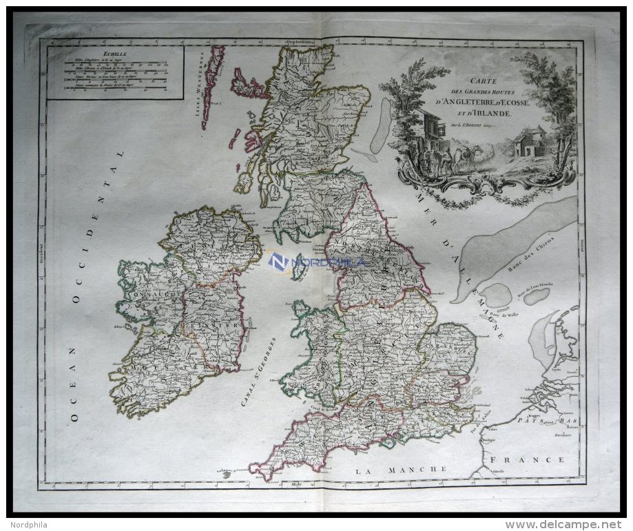 Postroutenkarte Von Großbritannien Und Irland, Carte Des Grandes Routes - Autres & Non Classés