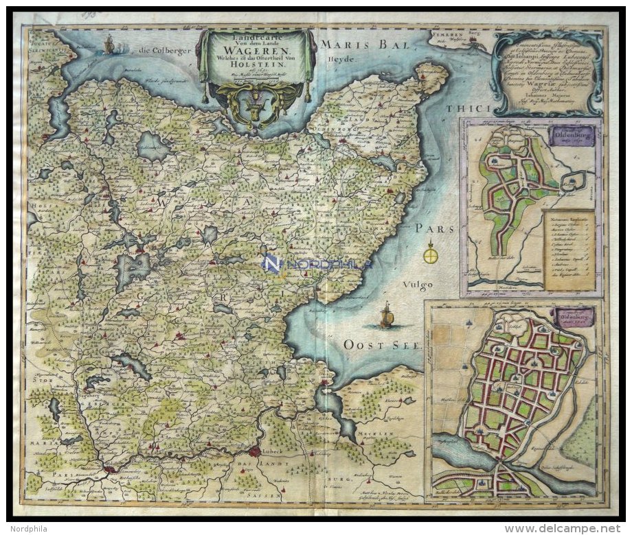 Wagrien Mit Grundrißplänen Von Oldenburg, Landtcarte Von Dem Lande Wageren, Welches Ist Das Ostertheil Von Ho - Autres & Non Classés