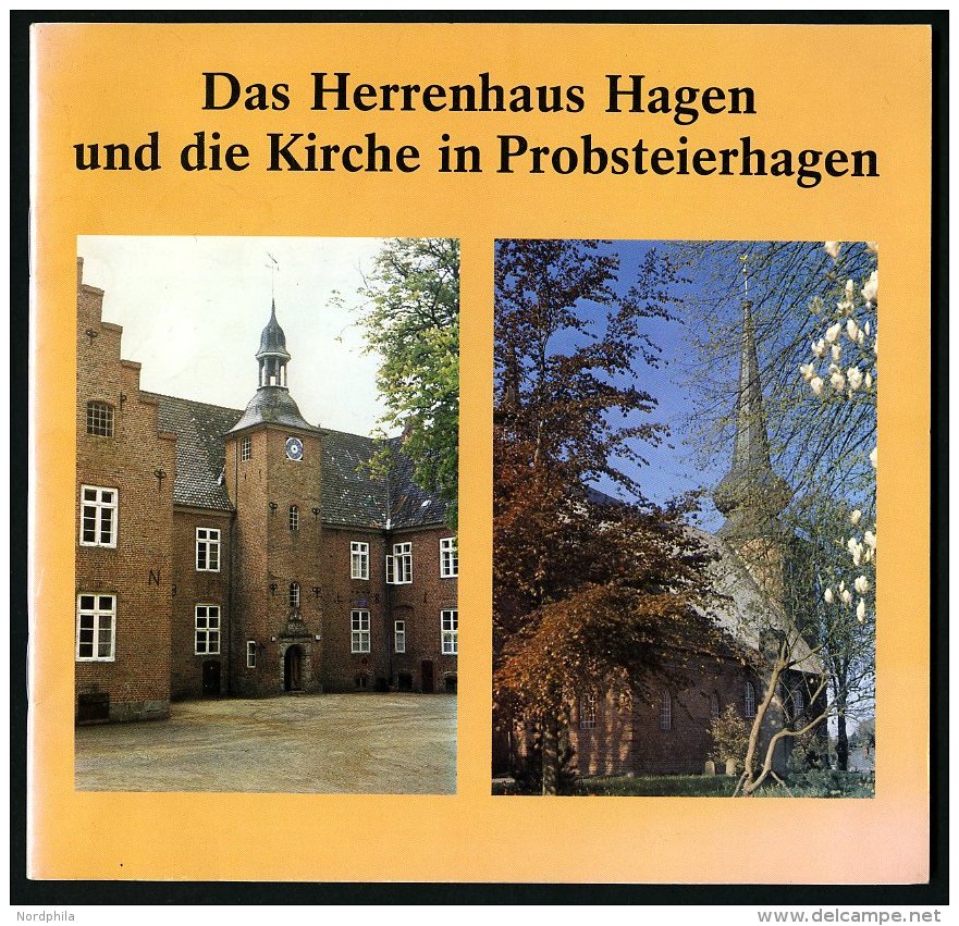 SACHBÜCHER Das Herrenhaus Hagen Und Die Kirche In Probsteierhagen, Von Ulrich Pietsch, 40 Seiten Mit Vielen Farbige - Altri & Non Classificati