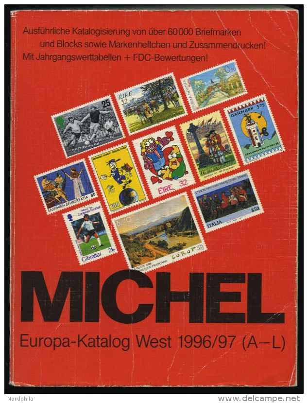 PHIL. LITERATUR Michel: Europa-Katalog West 1996/97 (A-L), 1692 Seiten, Einbanddeckel Gebrauchsspuren - Philatélie Et Histoire Postale