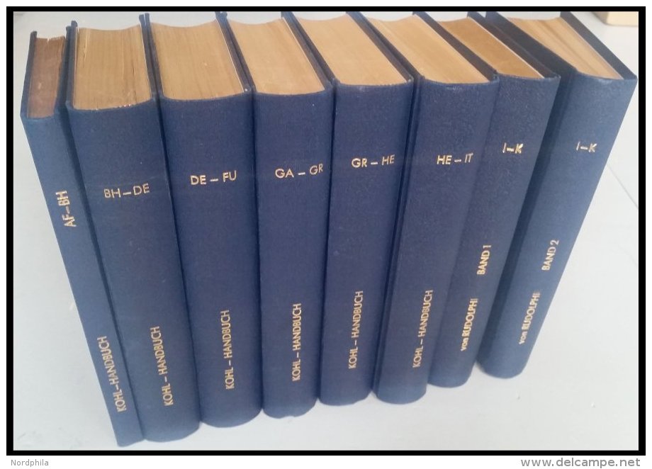 PHIL. LITERATUR Kohl-Briefmarken-Handbuch, 11. Auflage, Band I/1926 - Band V/1936 - Buchstaben AF - IT, Sowie 2 Erg&auml - Philatélie Et Histoire Postale