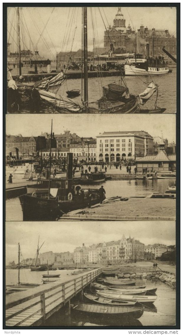 ALTE POSTKARTEN - FINNLAN HELSINKI, 3 Verschiedene Ansichtskarten, Alles Feldpostkarten Von 1917 - Finlande