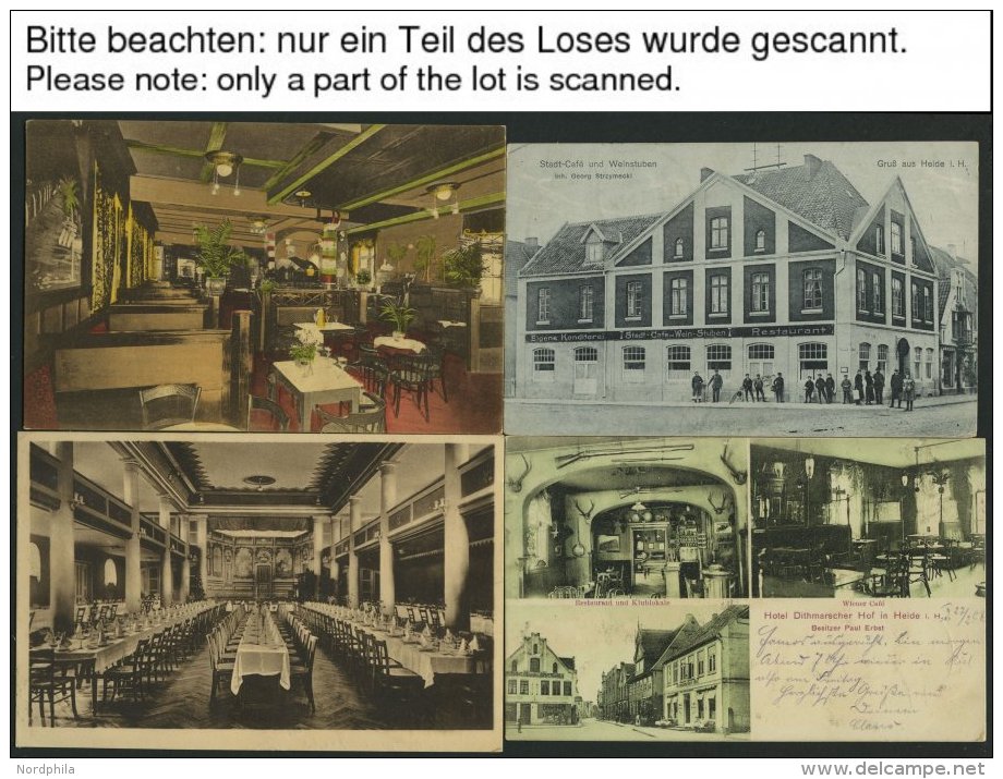 DEUTSCHLAND ETC. HEIDE In Holstein, Cafes, Hotels Und Gaststätten, 27 Verschiedene Ansichtskarten - Lettres & Documents