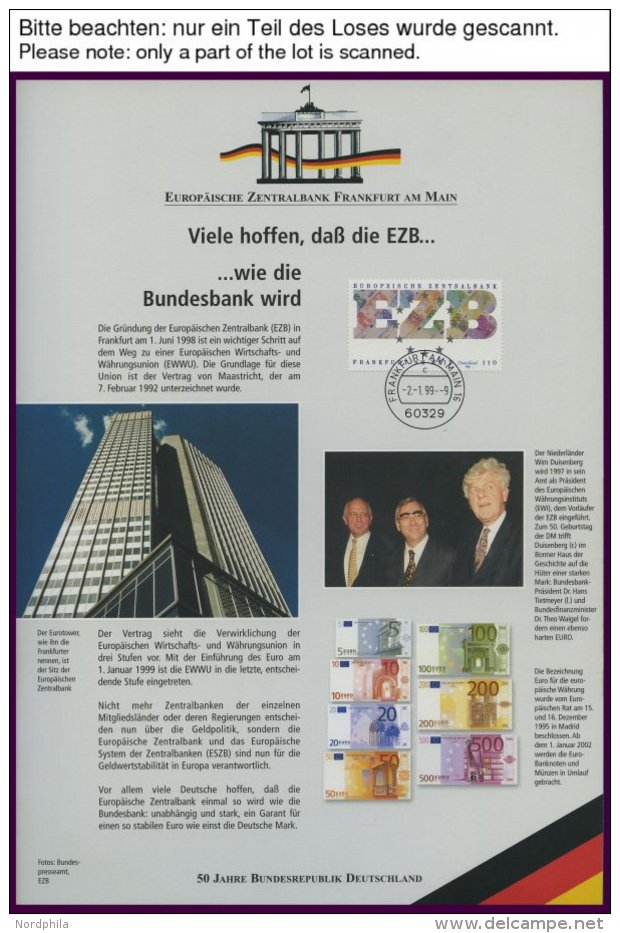 SONSTIGE MOTIVE O, Sammlung 50 Jahre Bundesrepublik Deutschland Im Spezialalbum Der Deutschen Post Mit Viel Information - Non Classés