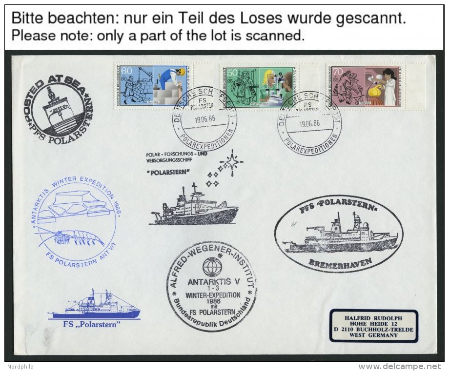 SONSTIGE MOTIVE 1986-89, Antarktis-Expeditionen Mit Der FS-Polarstern, 173 Verschiedenen Belege Sauber Im Briefalbum, Pr - Non Classés