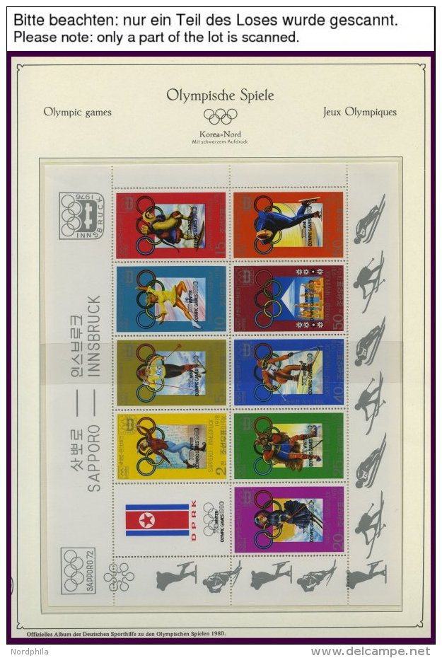 SPORT **,Brief , Umfangreiche Sammlung Olympische Spiele 1980 In 3 Spezialalben Der Deutschen Sporthilfe Mit Kleinbogen, - Autres & Non Classés