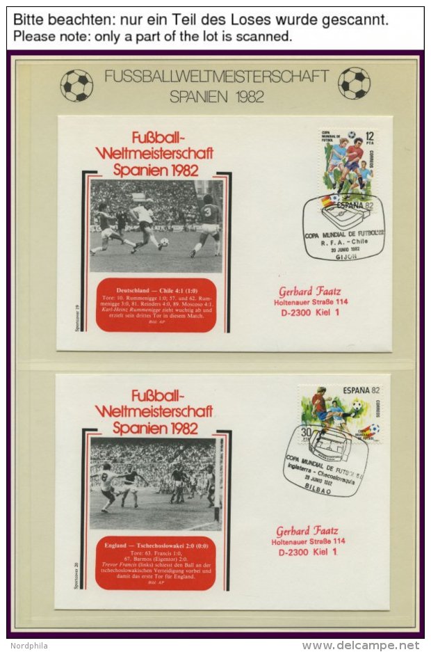 SPORT Sammlung Fußball-Weltmeisterschaft Spanien 1982 Auf Sportcover Nr. 1-52 Mit Sonderstempeln Der Verschiedenen - Altri & Non Classificati