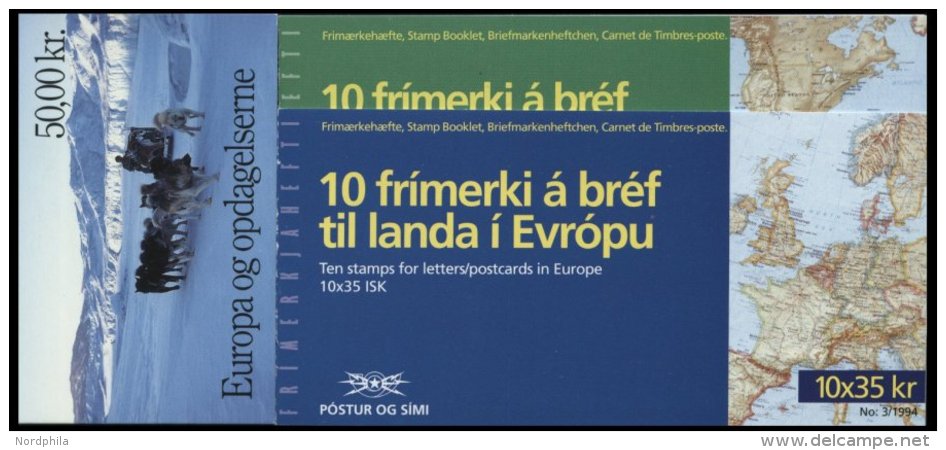 EUROPA UNION MH O, 1994, Entdeckungen Und Erfindungen, 3 Verschiedene Markenheftchen, Pracht, Mi. (60.-) - Collections