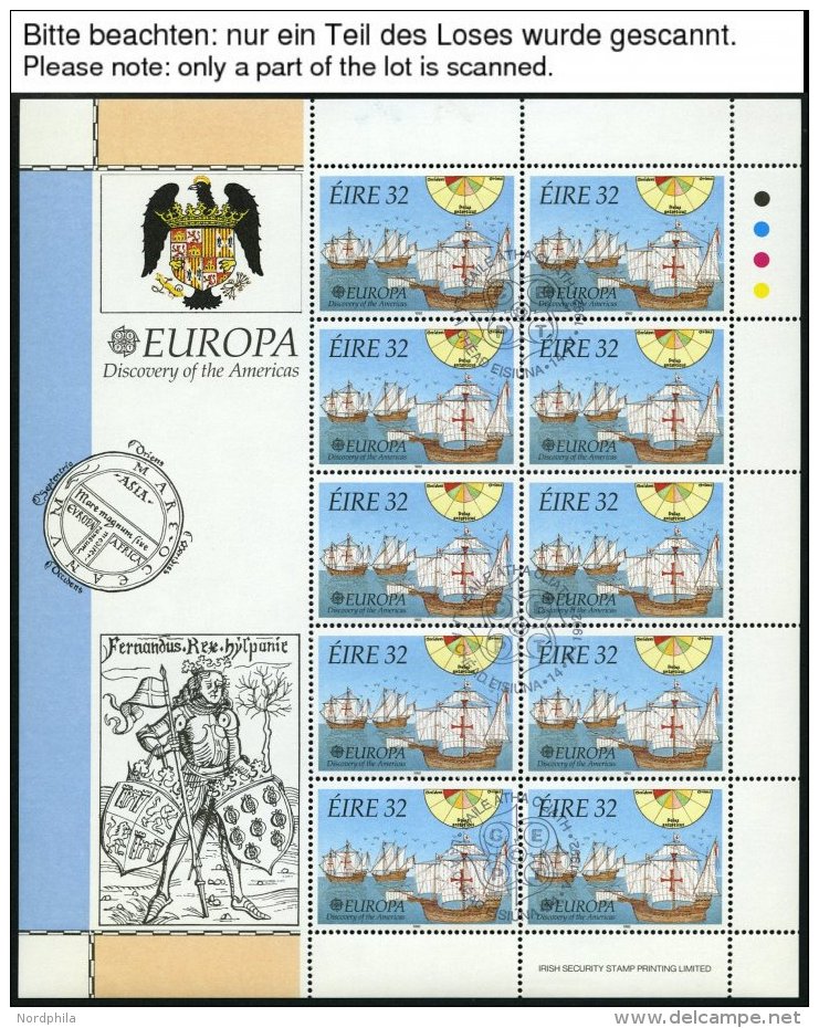 EUROPA UNION KB BRIEF, 1992, Entdeckung Amerikas, 13 Verschiedene Kleinbogensätze, Pracht, Mi. 640.- - Collections