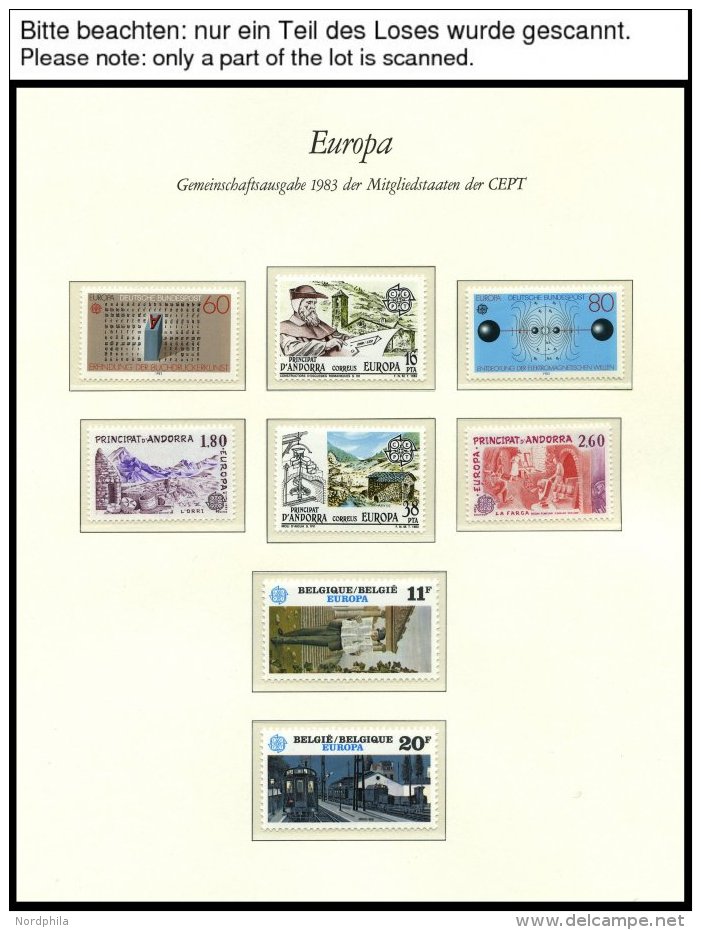 EUROPA UNION **, 1983, Werke Des Menschlichen Geistes, Kompletter Jahrgang Mit Kleinbogensatz Guernsey Und Jersey, Prach - Collections